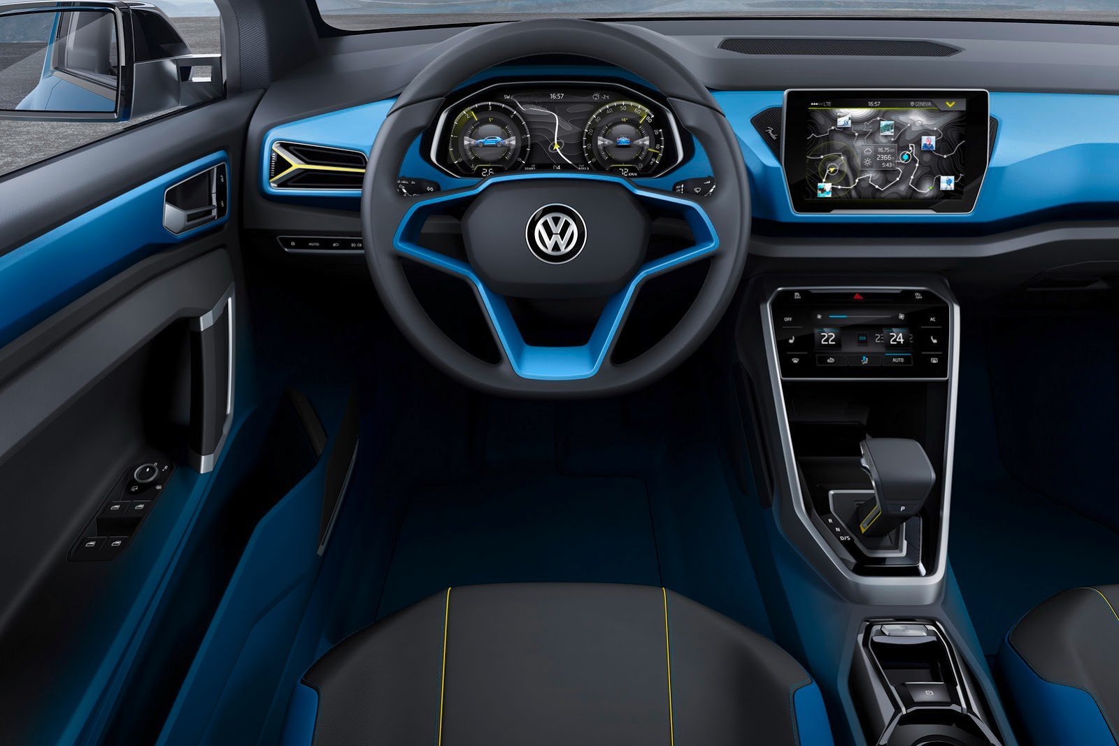 Foto interni nuovo Suv compatto Volkswagen T ROC 2017