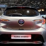 Posteriore nuova Toyota Auris Hybrid al Salone di Ginevra 2018