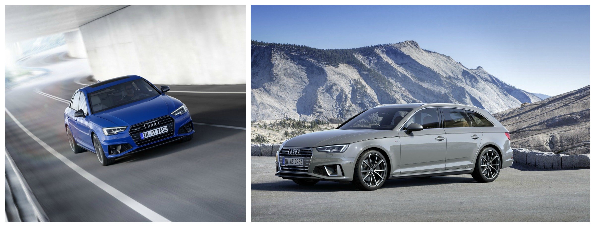 Immagini ufficiali nuove Audi A4 berlina e A4 Avant station wagon 2019