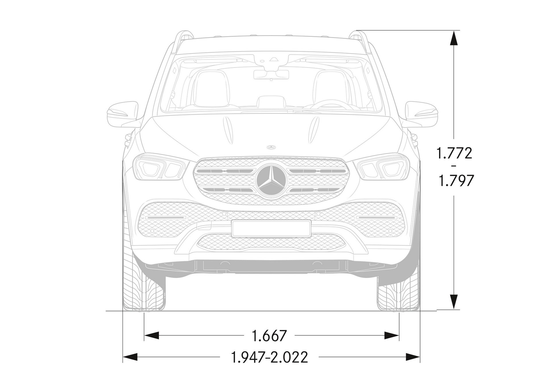 Dimensioni nuovo Mercedes GLE 2019