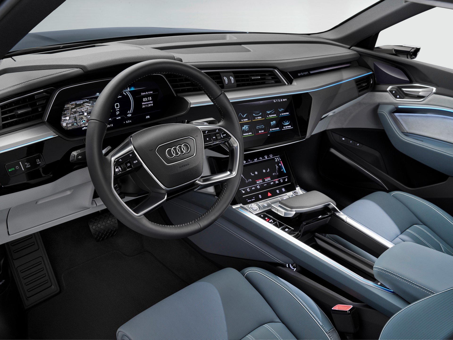 Interni nuova Audi e tron Sportback 2020
