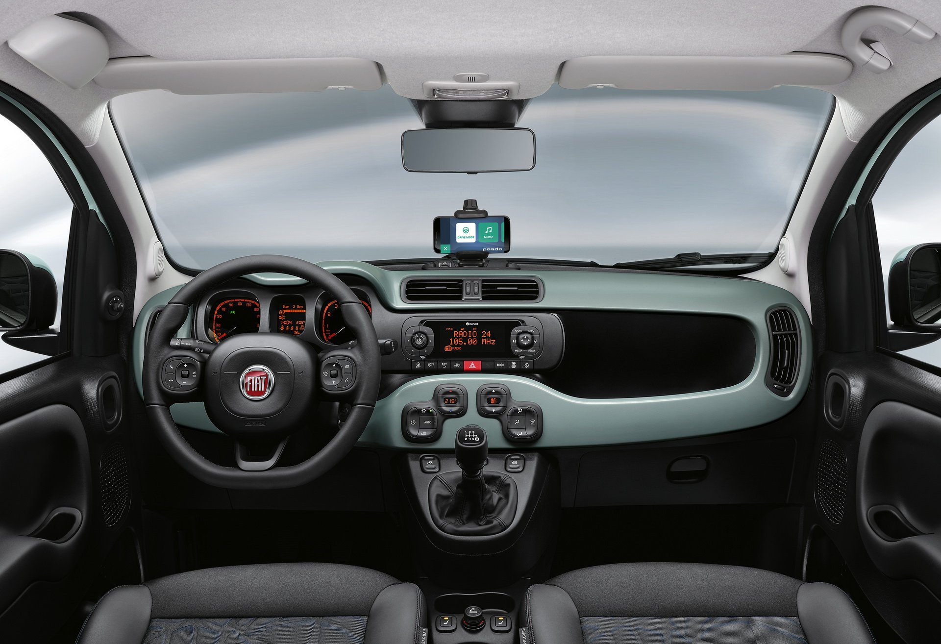 Interni nuova Fiat Panda Hybrid 2020