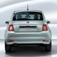 Posteriore nuova Fiat 500 Hybrid 2020 color verde rugiada