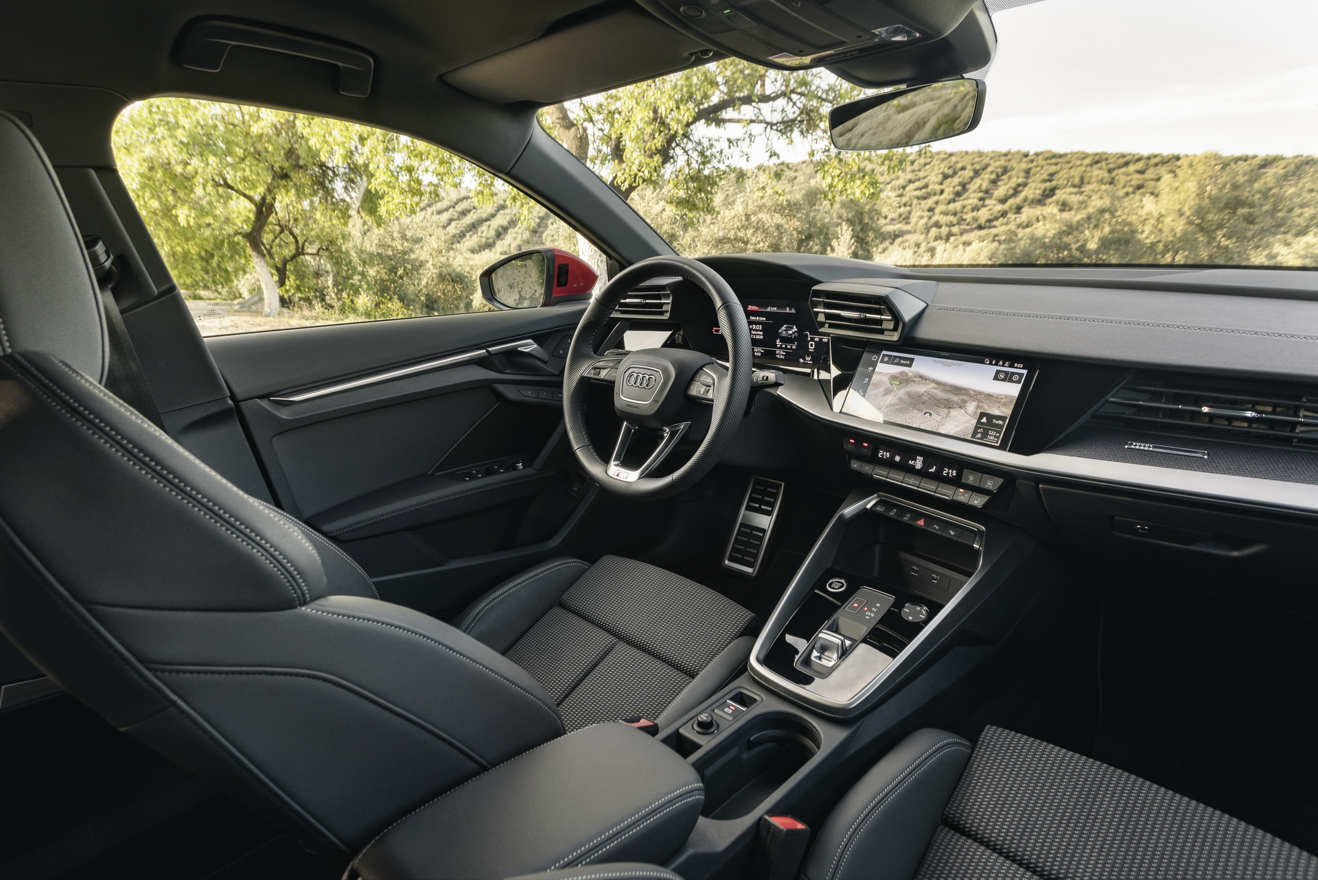 Foto abitacolo nuova Audi A3 Sportback 2020