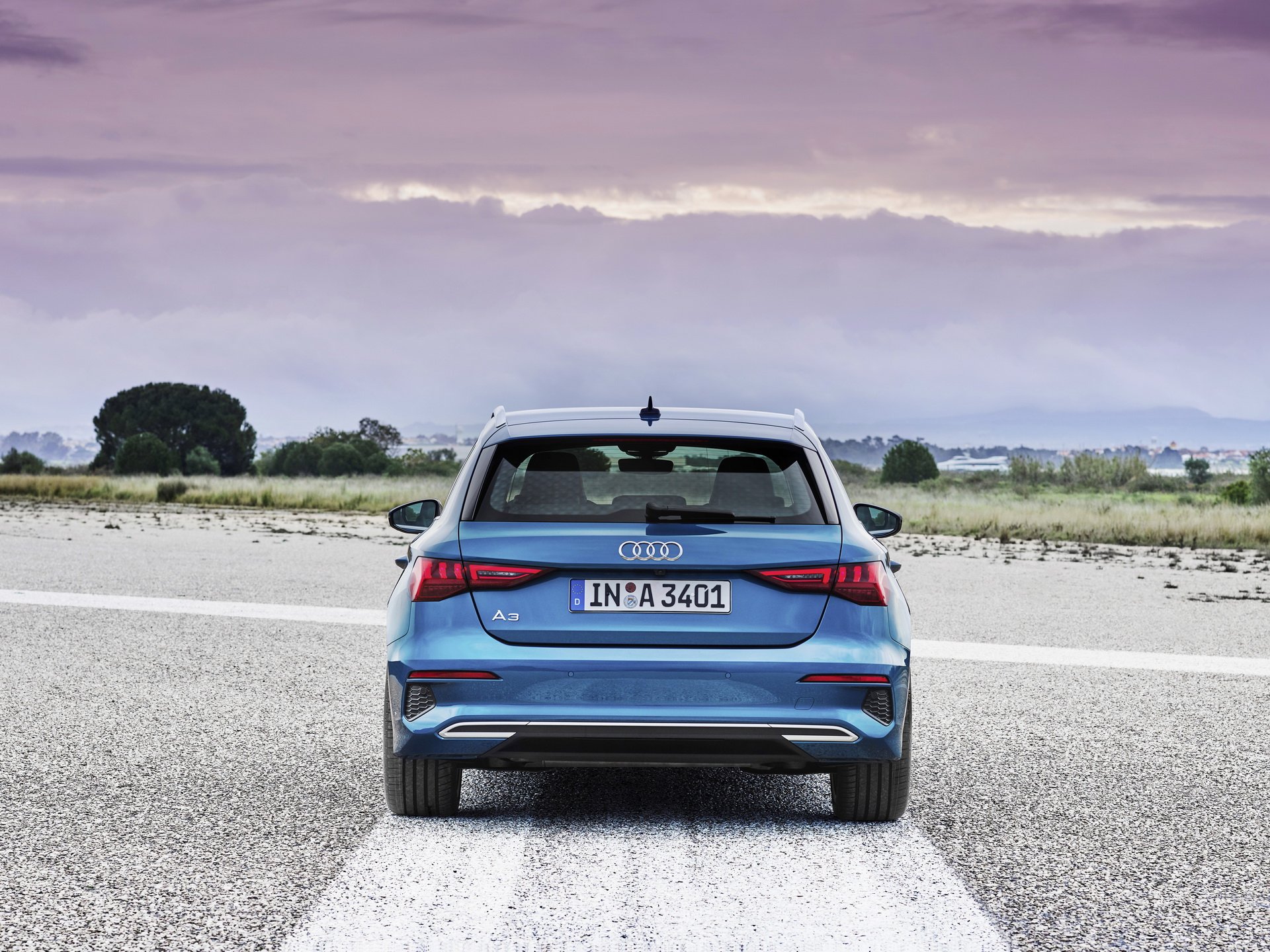 Immagine posteriore nuova Audi A3 Sportback 2020