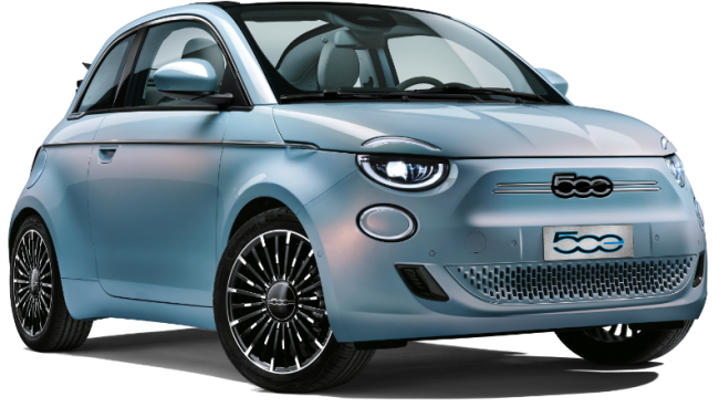 Nuova Fiat 500 elettrica Celestial Blue Nuova Fiat 500 elettrica Celestial Blue