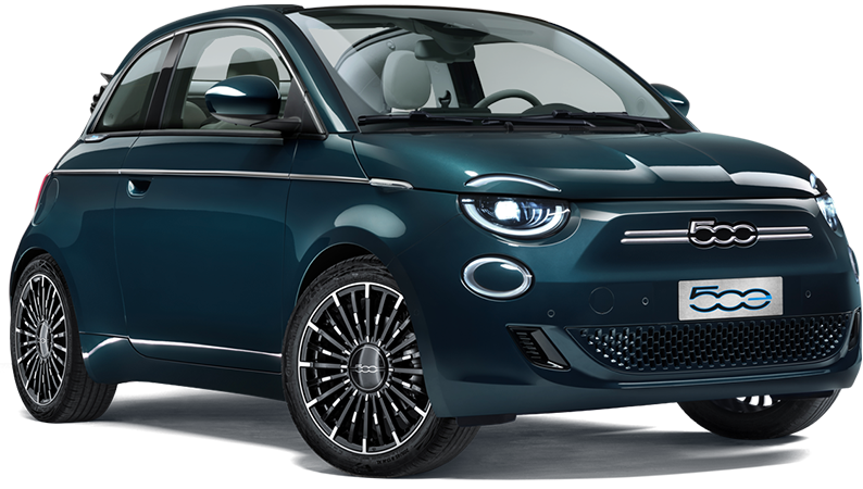 Nuova Fiat 500 elettrica Ocean Green