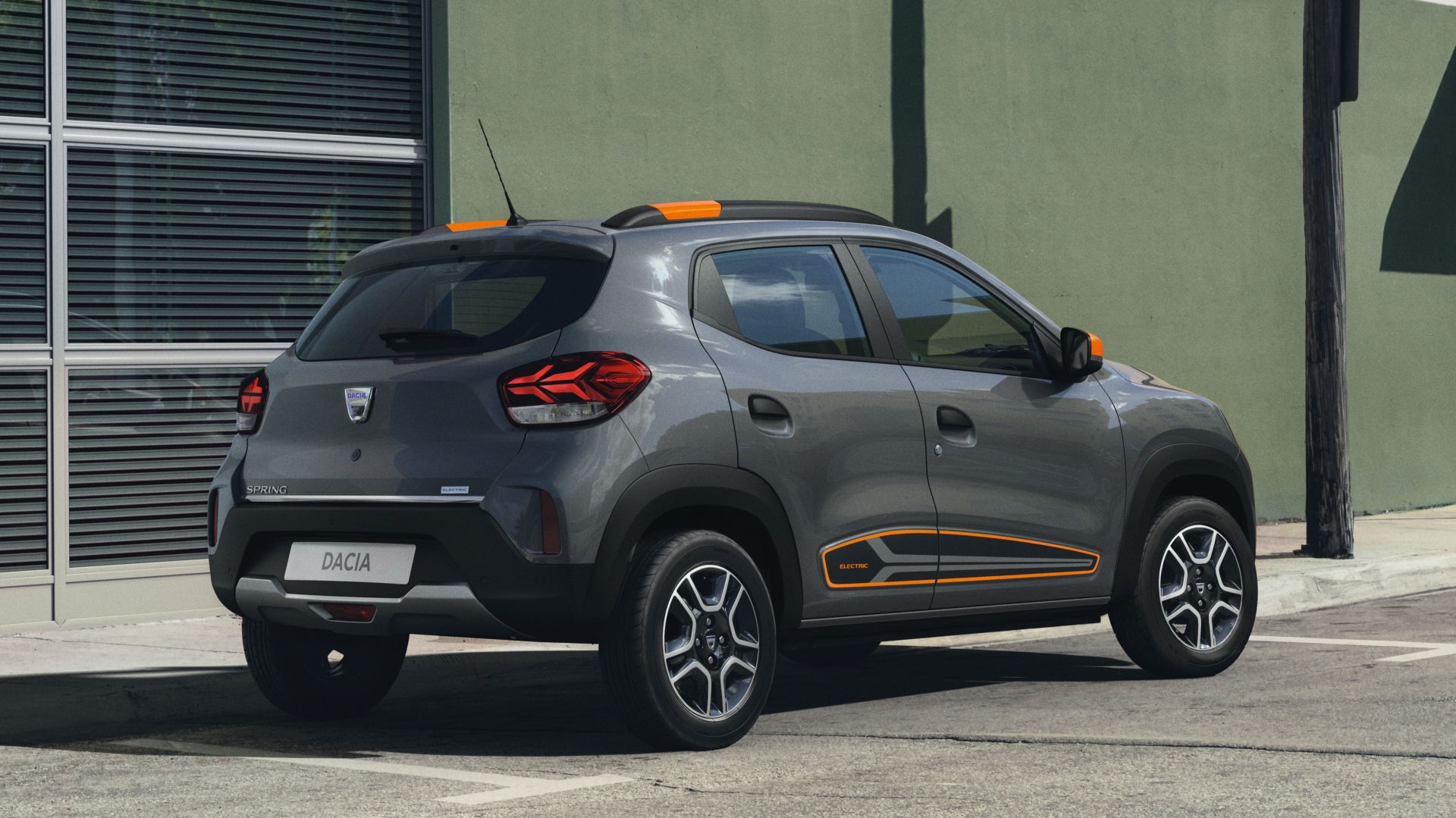 Posteriore e Fiancata nuova Dacia Spring Elettrica 2021
