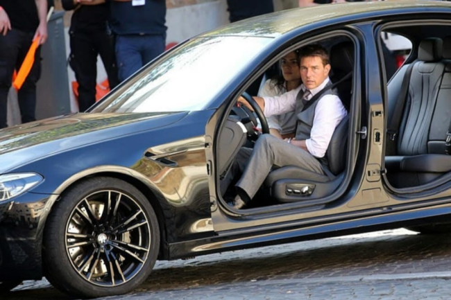 Tom Cruise a Roma BMW M5