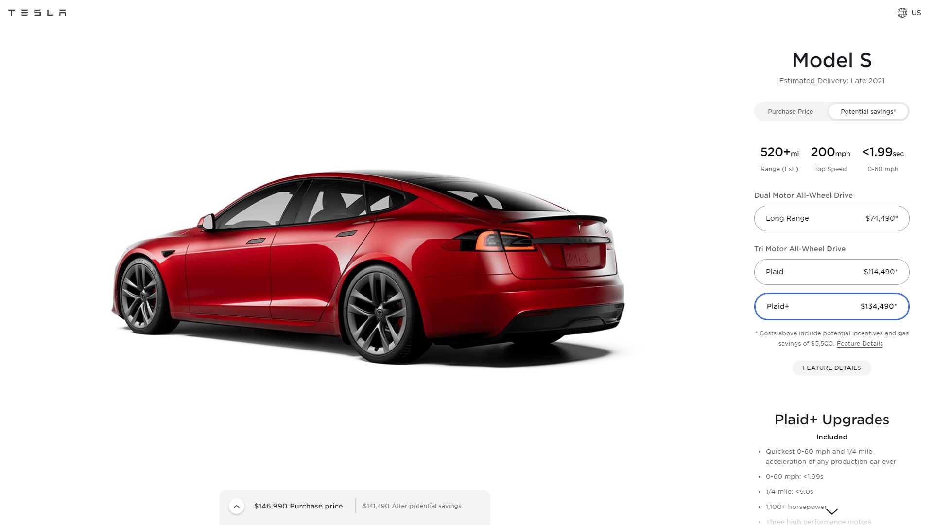 Nuova Tesla Model S 2021