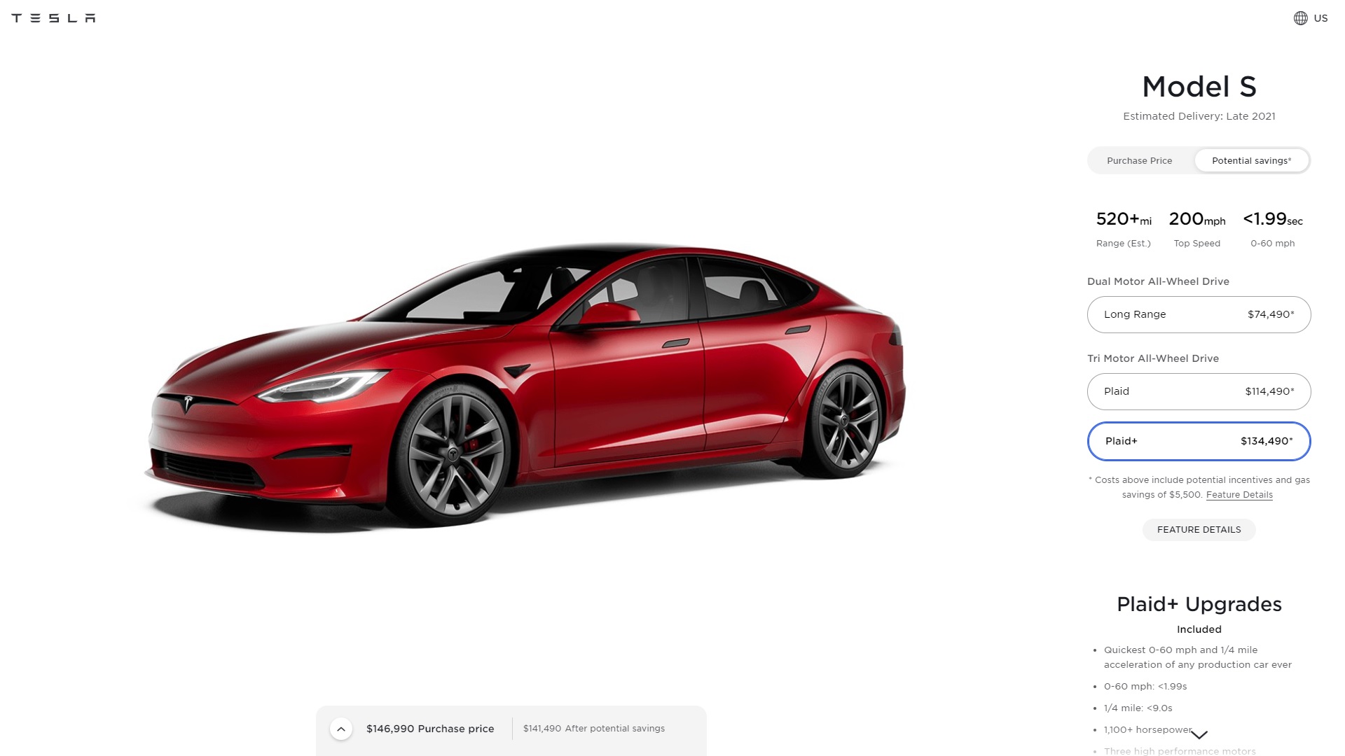 Prezzo nuova Tesla Model S