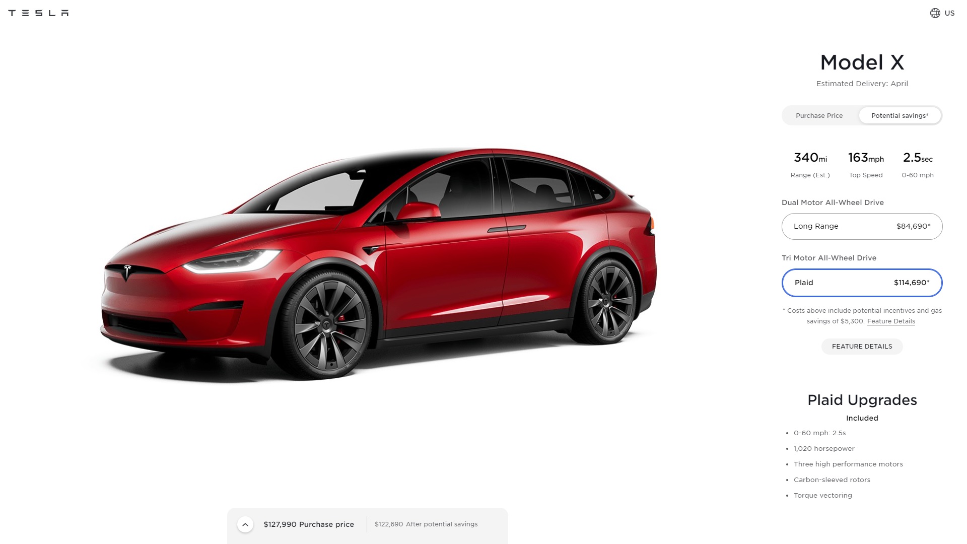 Prezzo nuova Tesla Model X