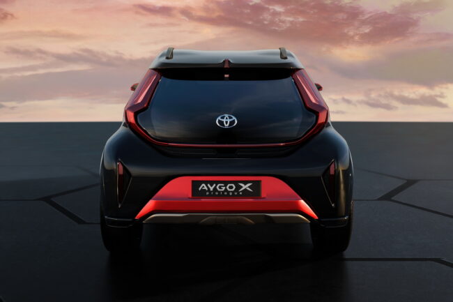 Concept nuova Toyota Aygo X 2022 Immagine posteriore Concept nuova Toyota Aygo X 2022 Immagine posteriore
