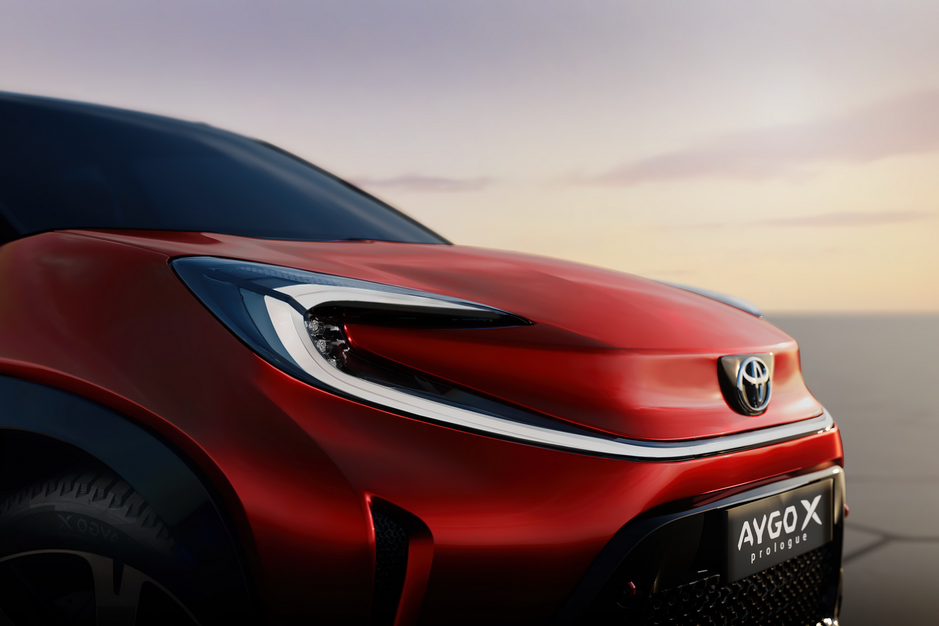 Immagine nuovi fanali Toyota Aygo X