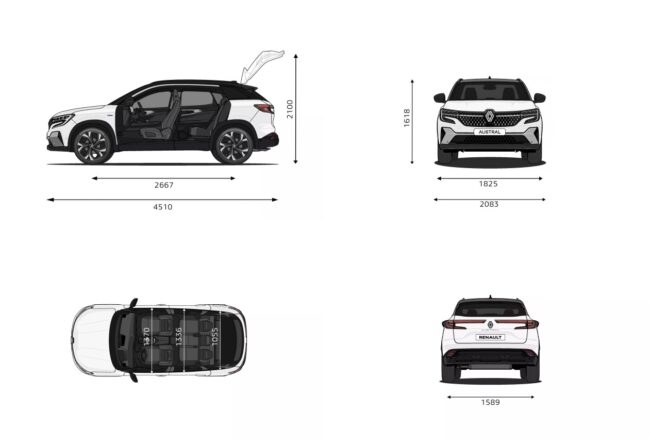 Dimensioni nuovo Renault Austral 2022