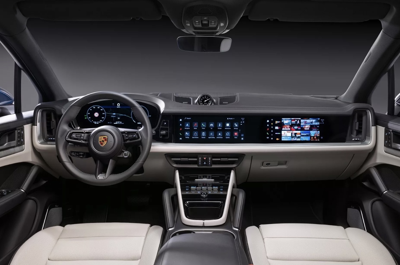 Foto interno nuova Porsche Cayenne restyling 2023