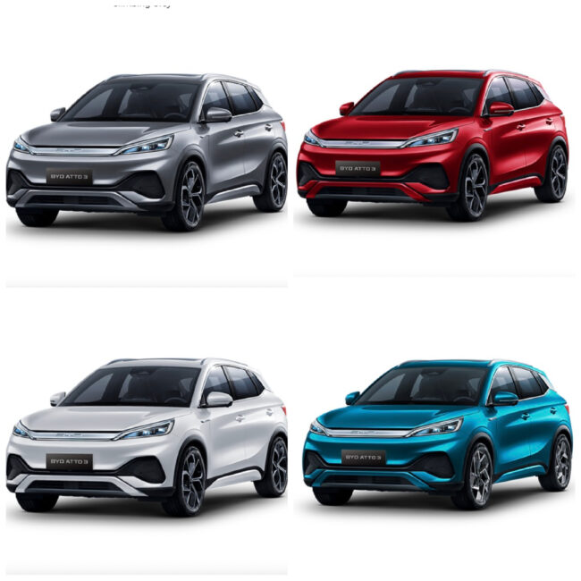 Colori nuovo suv cinese elettrico BYD ATTO3 Colori nuovo suv cinese elettrico BYD ATTO3