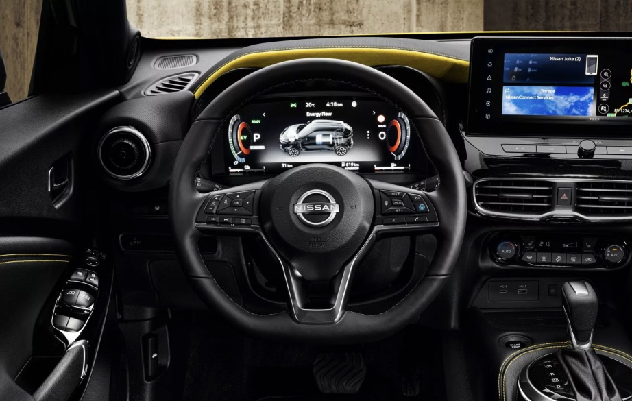 Dettagli interni nuova Nissan Juke 2024