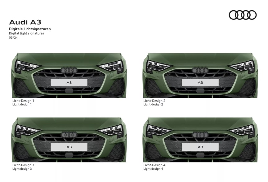 quattro luci diurne Audi A3