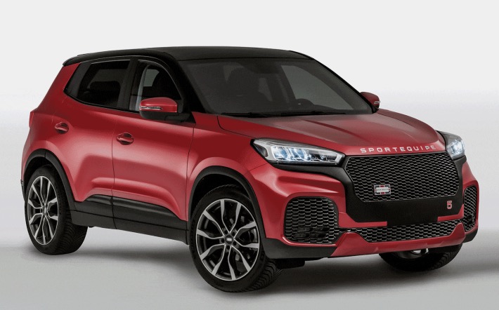 Sportequipe 5 rossa con tetto nero